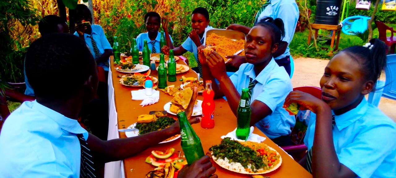 Students on an educational retreat